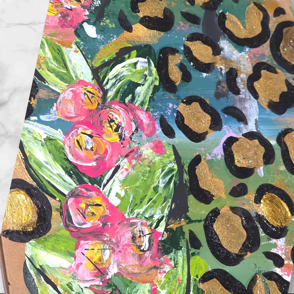 Set Of Three Gift Bags Hand Crafted Hand Painted Boho Paper Bags C31